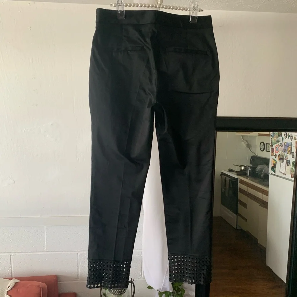 Zara High Waisted Crochet Ankle Dress Pants - Picture 4 of 5